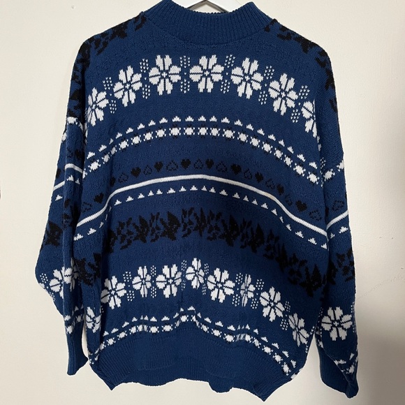 Vintage ugly Christmas snow flake sweater - Picture 2 of 7